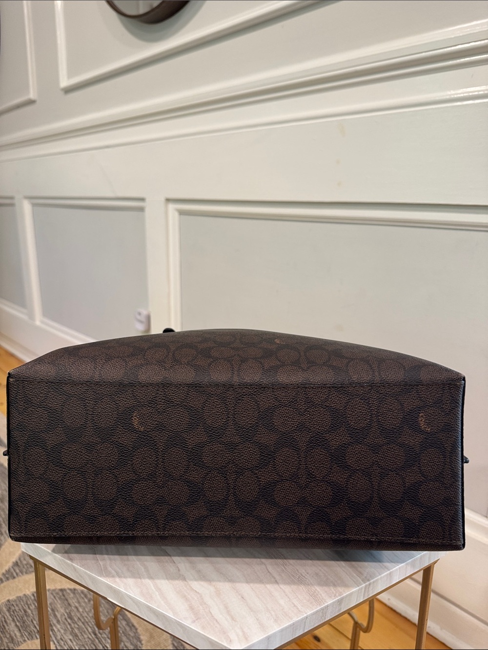Coach Bag Large Brown Signature Leather City Tote Bag - Picture 9 of 17